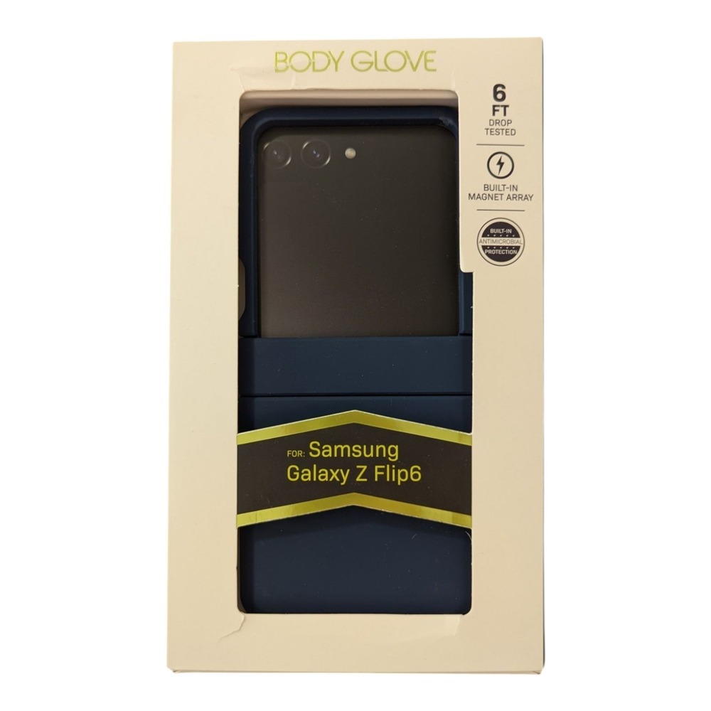 E1. Body Glove Antimicrobial Phone Case for Samsung Galaxy Z Flip6 - Navy‎ Blue